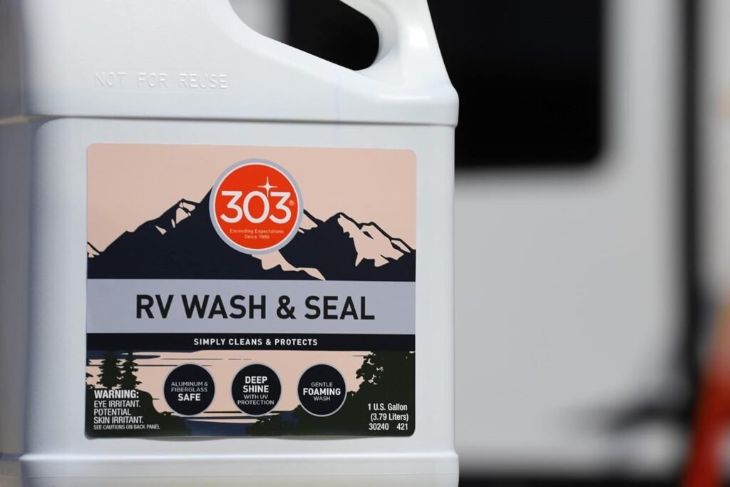 303 RV Wash  Seal - Clean, Streak-Free Finish, pH Neutral with High Foaming Formula, Provides A Deep Gloss Finish on RVs, Campers, Pop-ups, and Motorhomes, 1 Gallon (30240)