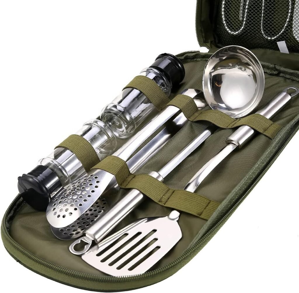 Haplululy Camping Essentials Camping Accessories Gear Must Haves Camper Tent Camping Kitchen Rv Cooking Set Camping Cooking Utensils Set Supplies Gadgets Outdoor Stove Portable Picnic Gifts BBQ Stuff