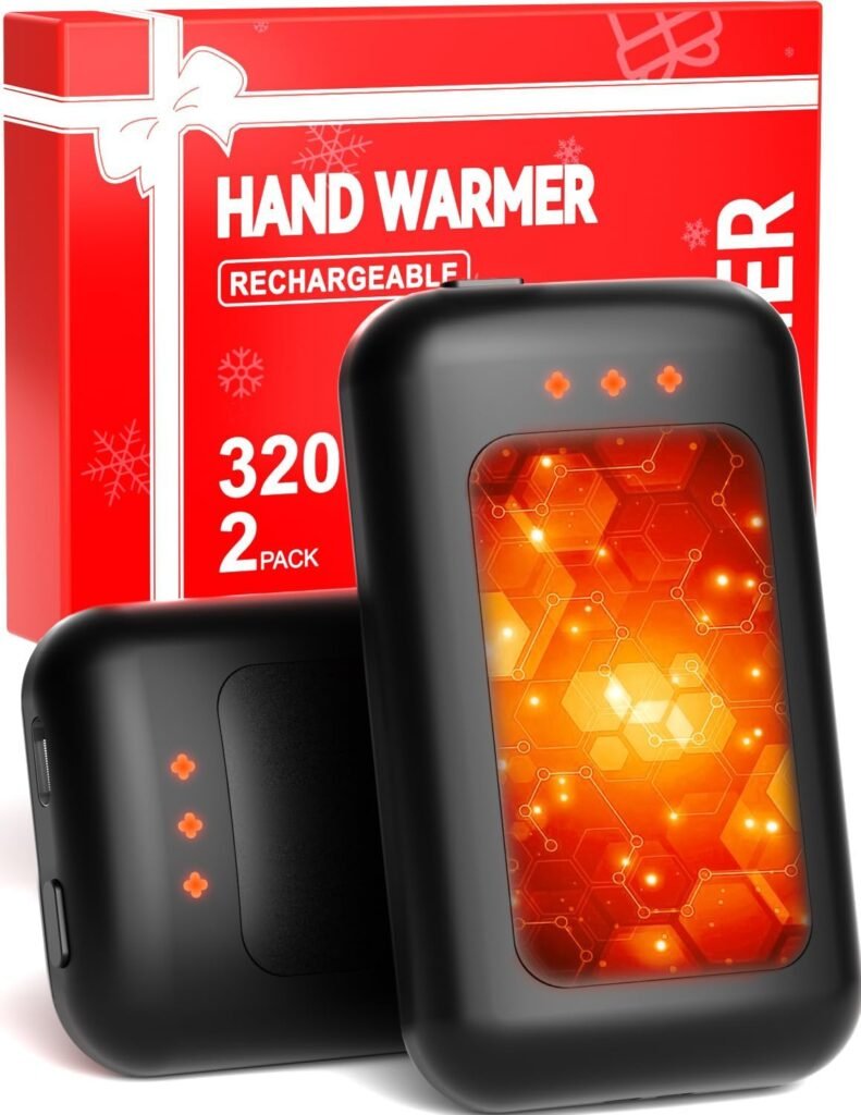 Hand Warmers Rechargeable, 2 Pack 6400mAh Electric Hand Warmer, 16 Hours Lasting, Great for Outdoors, Camping, Gifts for Men Women